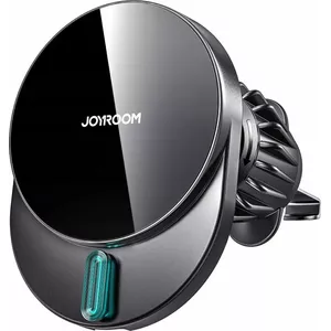 Беспроводное автомобильное зарядное Joyroom JR-ZS409 магнитное, чёрное — Qi магнитный держатель для смартфонов