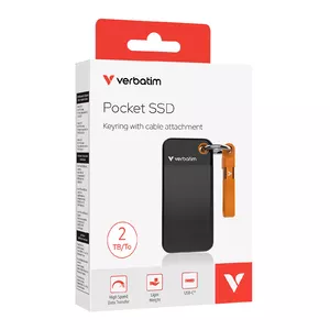SSD disk Verbatim 2TB M.2 USB 3.2 Gen 2 Black Orange