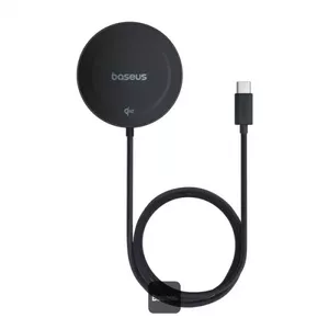 Беспроводное зарядное Baseus Simple Mini4 Qi2 15W — компактная Qi-зарядка, черный