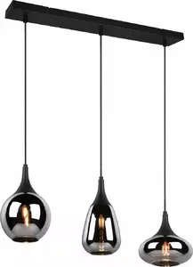 Pendant lamp DELIGHT Lumina 317000332 — 3-light hanging fixture, E14 sockets, max 3×40W, black