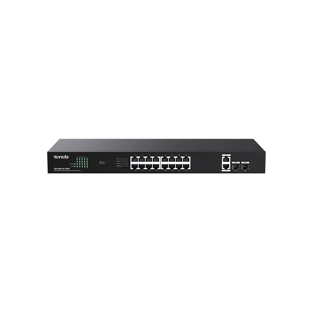 Tenda TEG1120P-16-150W Nepārvaldāms Gigabit Ethernet PoE