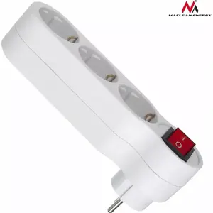 Power Socket MACLEAN MCE216 — Triple 16A German‑style Outlet with Switch and Grounding