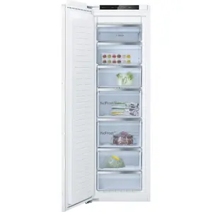 Upright freezer Bosch Serie 4 GIN81VEE0 — 212 L No Frost, White, Energy class E, 35 dB