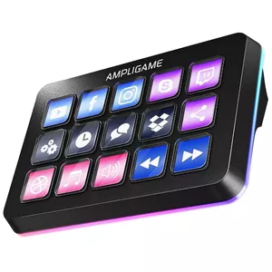 USB interfeisa kontrolieris Fifine Ampligame D6 ar pielāgojamām taustāklīm un programmējamām īsceļiem