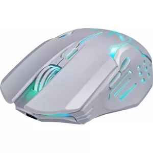 Wireless gaming mouse DEFENDER GM-511 KATANA, ambidextrous, 3200 DPI, 2.4 GHz RF, 5 buttons, rechargeable 400 mAh, white
