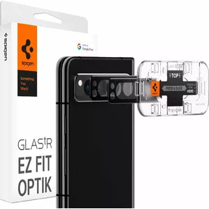 Camera lens protector Spigen EZ Fit Optik Pro for Google Pixel Fold, tempered glass, scratch-resistant, 2 pcs