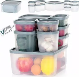 Food containers set Vilde 10 pcs with lids — plastic kitchen storage containers