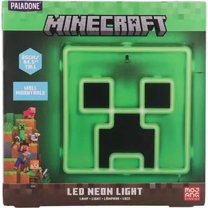 Wall-mountable LED neon light Paladone Minecraft Creeper – decorative gaming lamp