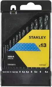 Drill bit set STANLEY STA56015 — HSS-R metal drill bits, 10 pieces