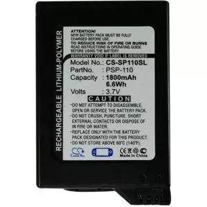 Аккумулятор Cameron Sino PSP-110 для Sony PSP-1000 (замена, модель SB9009)