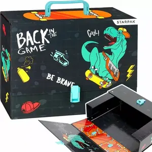 Document case with handle STARPAK TECZKA Z RACZKA A4/95mm Skate Dino — A4 folder, 95 mm spine