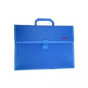 Penmate PP-412 Expanding File Folder with Handle, 12 Compartments, Blue
