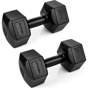 Гантели SPOKEY Monster II комплект 2 x 5 кг винил, черные
