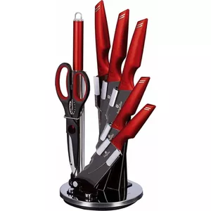 berlinger haus kitchen knife set BH-2686 in a stand — compact multi-piece cutting set