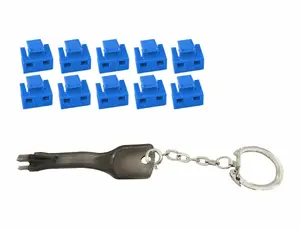 MicroConnect MC-RJ45PORTBLOCK-B RJ-45 Port Blocker Blue 10 Pieces