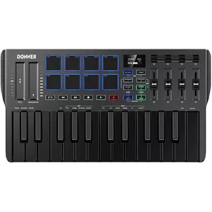 MIDI-клавиатура DONNER DMK-25 Pro — 25 клавиш, USB-питание, MIDI-контроллер