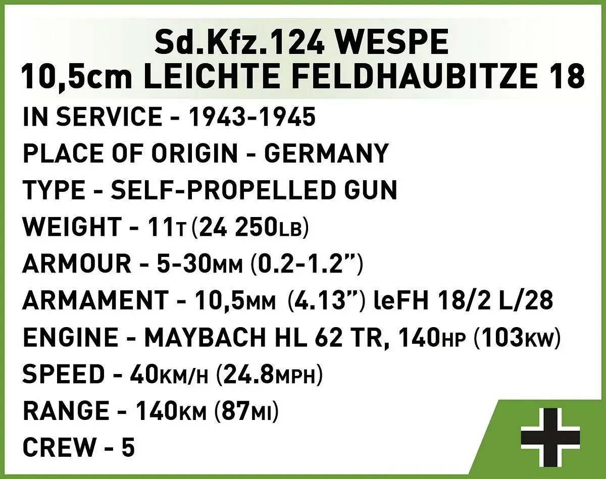 Cobi Blocks SD.KFZ.124 Wespe — 860 blocks Photo 17