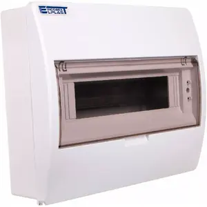 Incobex S-12 Surface-Mounted Modular Distribution Board 1x12 IP40 with Smoked Door, N and PE Terminals