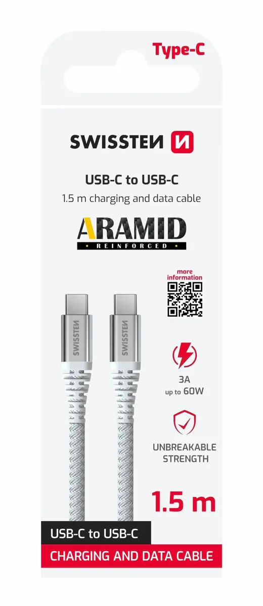 USB-C datu un uzlādes kabelis SWISSTEN