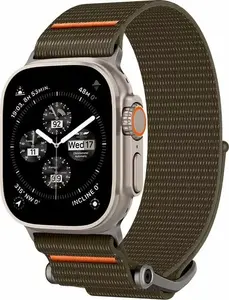 Siksniņa Spigen AMP05982 viedpulkstenim — haki neilons, 34.2 mm × 12.7 mm × 234.9 mm