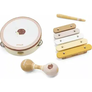 Musical Set by viga toys — hedgehog tambourine, maracas, xylophone (model 44233)