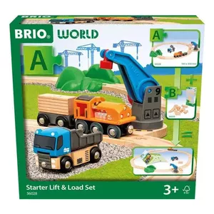 Ассорти BRIO World Поезд Набор Стартовый Подъем и Загрузка Многоцветный