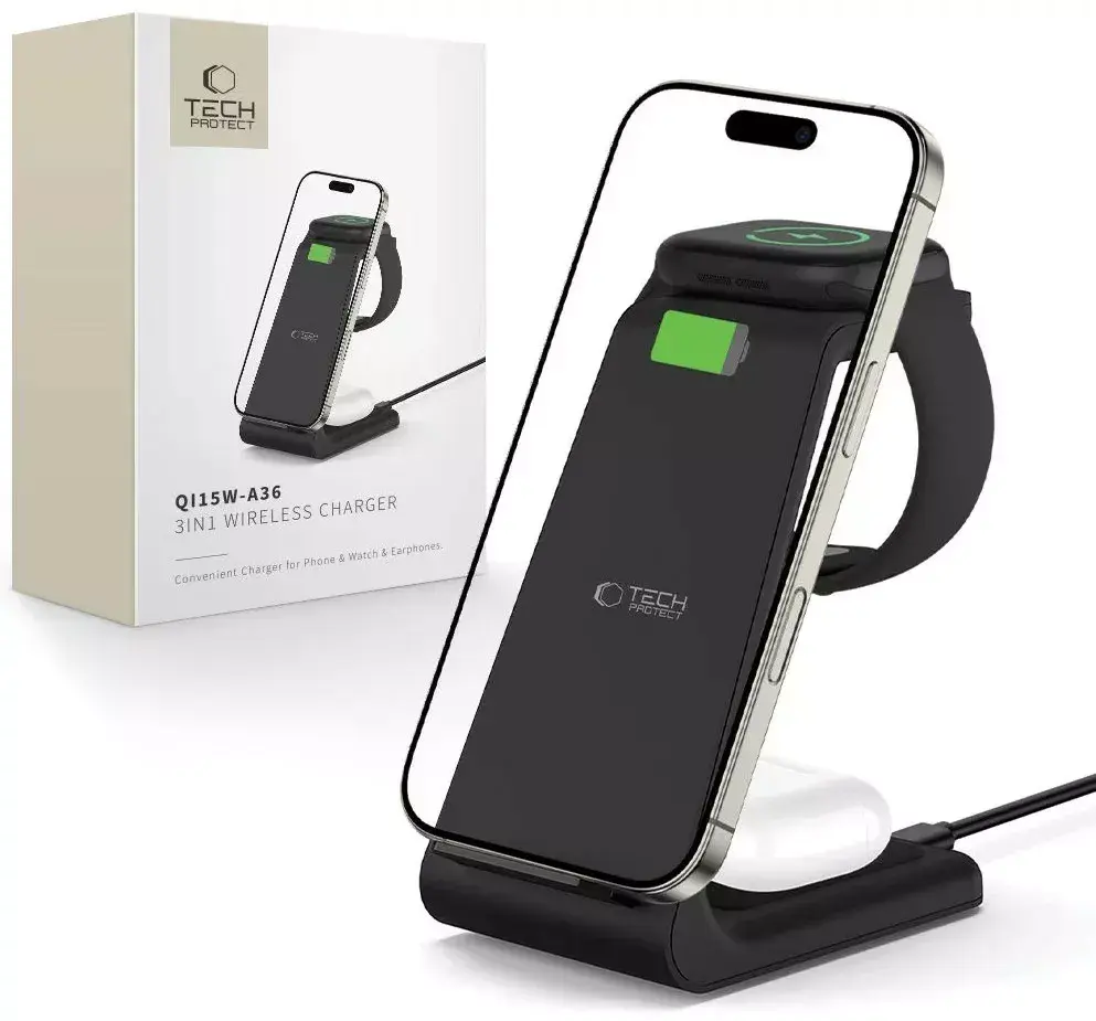 Wireless charger Tech-Protect A36 3in1 Qi 15W Photo 5
