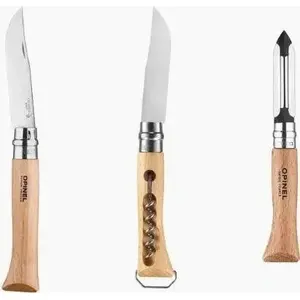 Набор ножей Opinel Cooking Kit 5 шт — лезвия из нержавеющей стали, деревянные рукояти