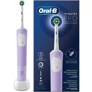 Electric toothbrush BRAUN Oral-B Vitality Pro D103 Lilac, rechargeable, 2D cleaning action