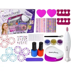 Набор для маникюра LEANToys модель 12442 — фрезер, UV/LED лампа, пилочка, блёстки