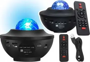 LED Star Projector Night Light with Bluetooth Speaker and Remote, LEANToys 20759