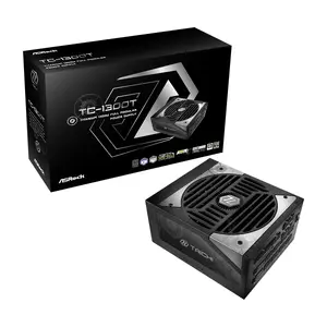 Блок питания ASROCK Taichi TC-1300T 1300 Вт 20+4 pin ATX 80 PLUS Titanium, чёрный, вентилятор 135 мм