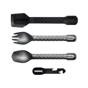Utensil set Gerber ComplEAT onyx portable lightweight – model 31-003464, compact multi-piece eating kit
