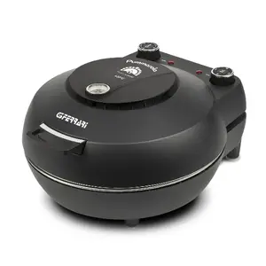 Picas krāsns G3FERRARI Pummarola — galda elektriskā, 1200 W, max Ø 28–31 cm, akmens cepšanas virsma, melni/sudraba
