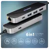 Хаб Axagon HMC-6GLN USB-C 5Gbps GLASS 6in1 Photo 2