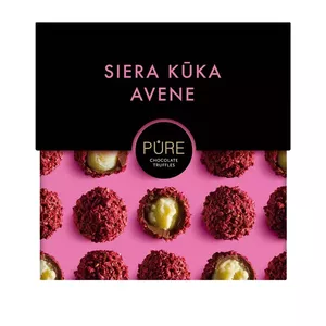 Chocolate truffles pure chocolate 450-25665 — cream filling, raspberry decoration