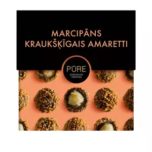 Chocolate truffles pure chocolate 450-25667 — marzipan cream filling, amaretto cookie decoration, 96 g