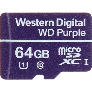 MicroSDXC memory card Western Digital WD Purple 64 GB Class 10 UHS-I/U1 for surveillance storage