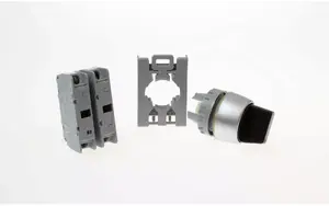 Spamel SP22-P3.CZ-20 3-Position Selector Switch, 22mm, Black, 2NO, Maintained