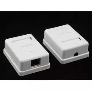 Wall-Mount Outlet NETRACK NP519 1×RJ45 FTP Cat5e, surface-mounted network socket