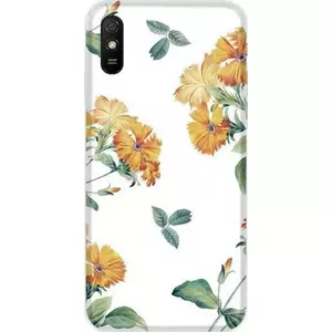 Phone case Casegadget for Xiaomi Redmi 9i — floral print, white