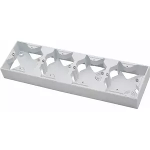 Electrical outlet box Ospel PNP-4G/00 — 4-gang recessed installation box, white