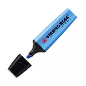 Augšsvītrkods Stabilo Boss 70 zils — Stabilo 54K001C, slīpais gals, ūdensbāzēta tinte