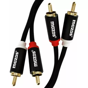 Audio RCA cable Mozos MCABLE-2R2R 2xRCA to 2xRCA 1 m black
