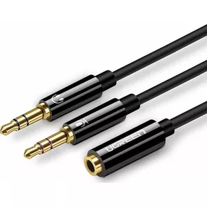 Ugreen 20898 Audio Splitter Cable 2x 3.5mm Male to 3.5mm Female 0.2m Black
