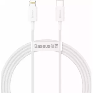 USB cable Baseus USB‑C to Lightning 1 m White — 1m USB‑C to Lightning charging/data cable