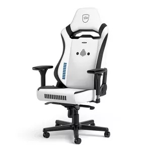 Игровое кресло для ПК noblechairs NBL-HRO-ST-STE — мягкое сиденье, макс. нагрузка 150 кг, высота 131–140,5 см, ширина сиденья 51 см, ролики, черно‑белое
