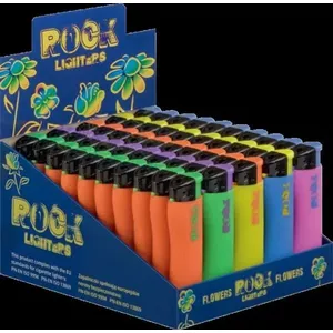 Piezoelectric lighter Kost Rock Flowers 961320 — refillable handheld gas lighter