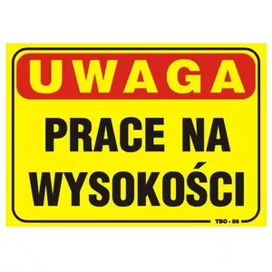 Safety Sign Board No name TBO-86 35×25 cm — Work at Heights
