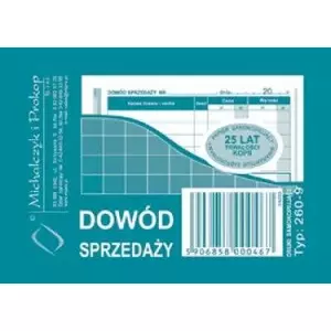 Sales Receipt Book A7 Michalczyk & Prokop Typ 260-9, preprinted pages